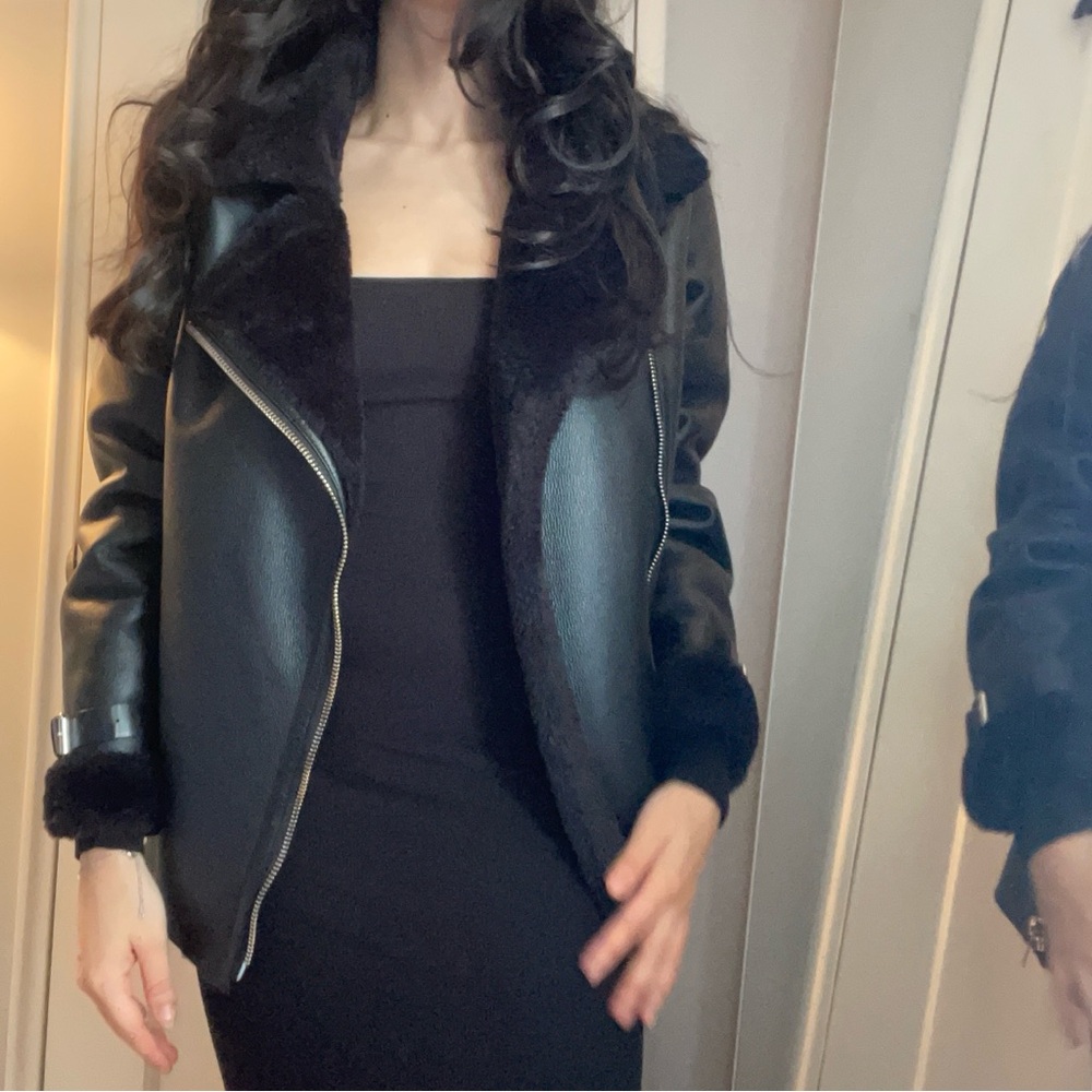 Faux Shearling-Lined Jacket - image 4